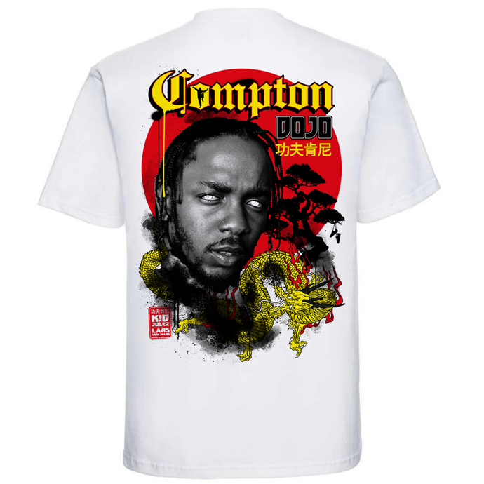 Kendrick Lamar T-Shirt - Compton DOJO / Kung Fu Kenny - Weiß